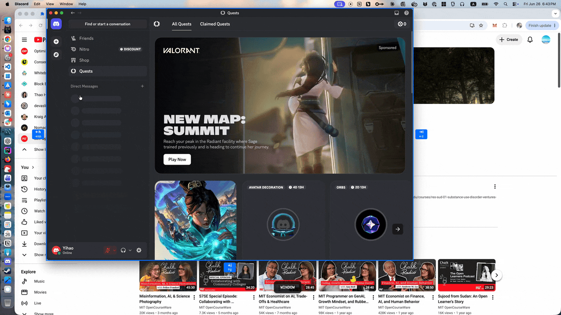 Moving and resizing a window from the keyboard